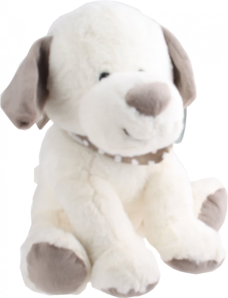 Eddy Toys Knuffelhond Pluche 30 Cm Wit