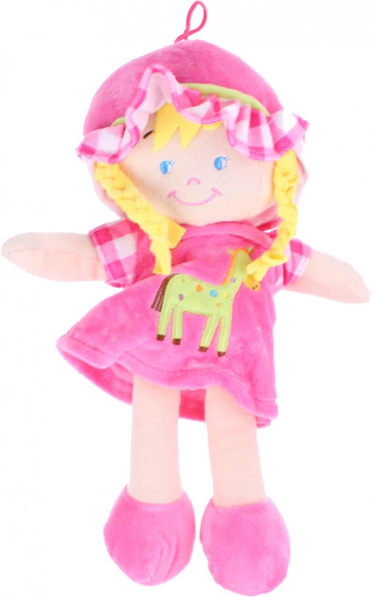 Eddy Toys Knuffelpop 32 Cm Pluche Roze