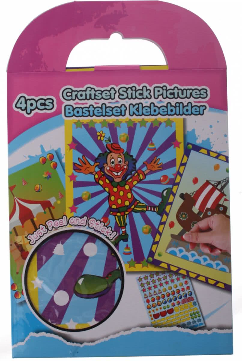 Eddy Toys Knutselset Plakplaatjes Clown 4-delig