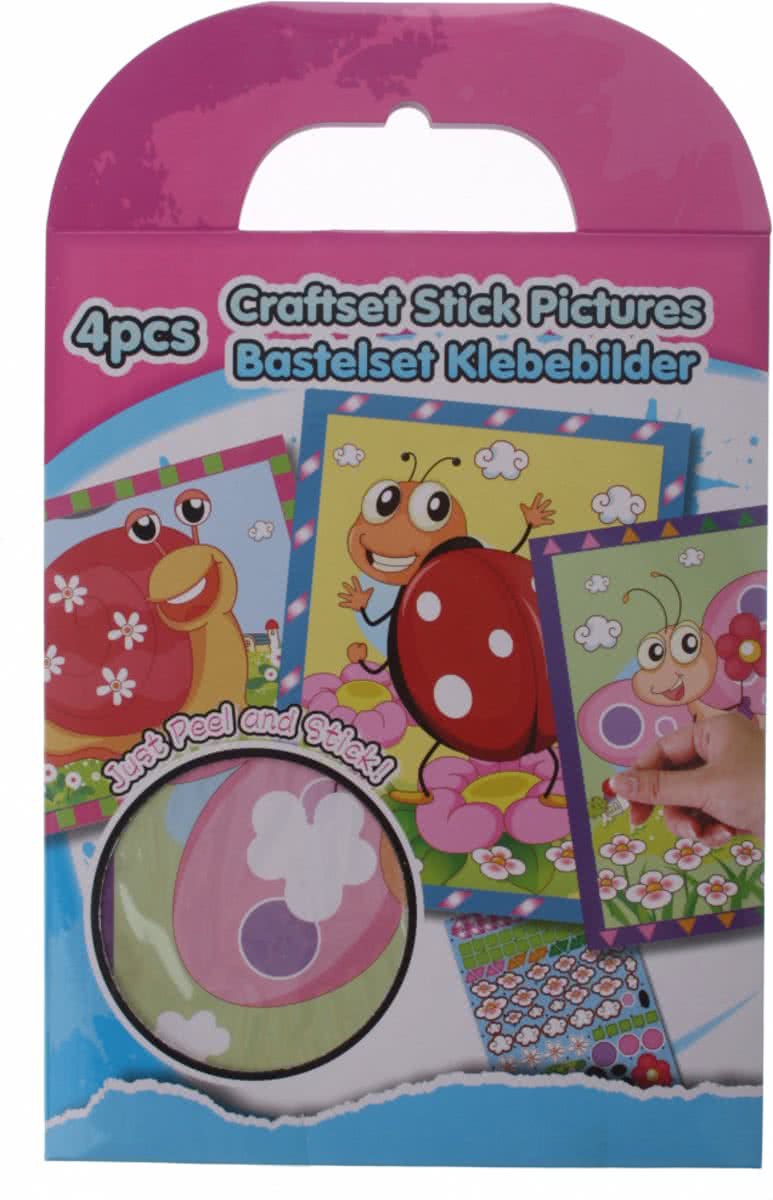 Eddy Toys Knutselset Plakplaatjes Insecten 4-delig