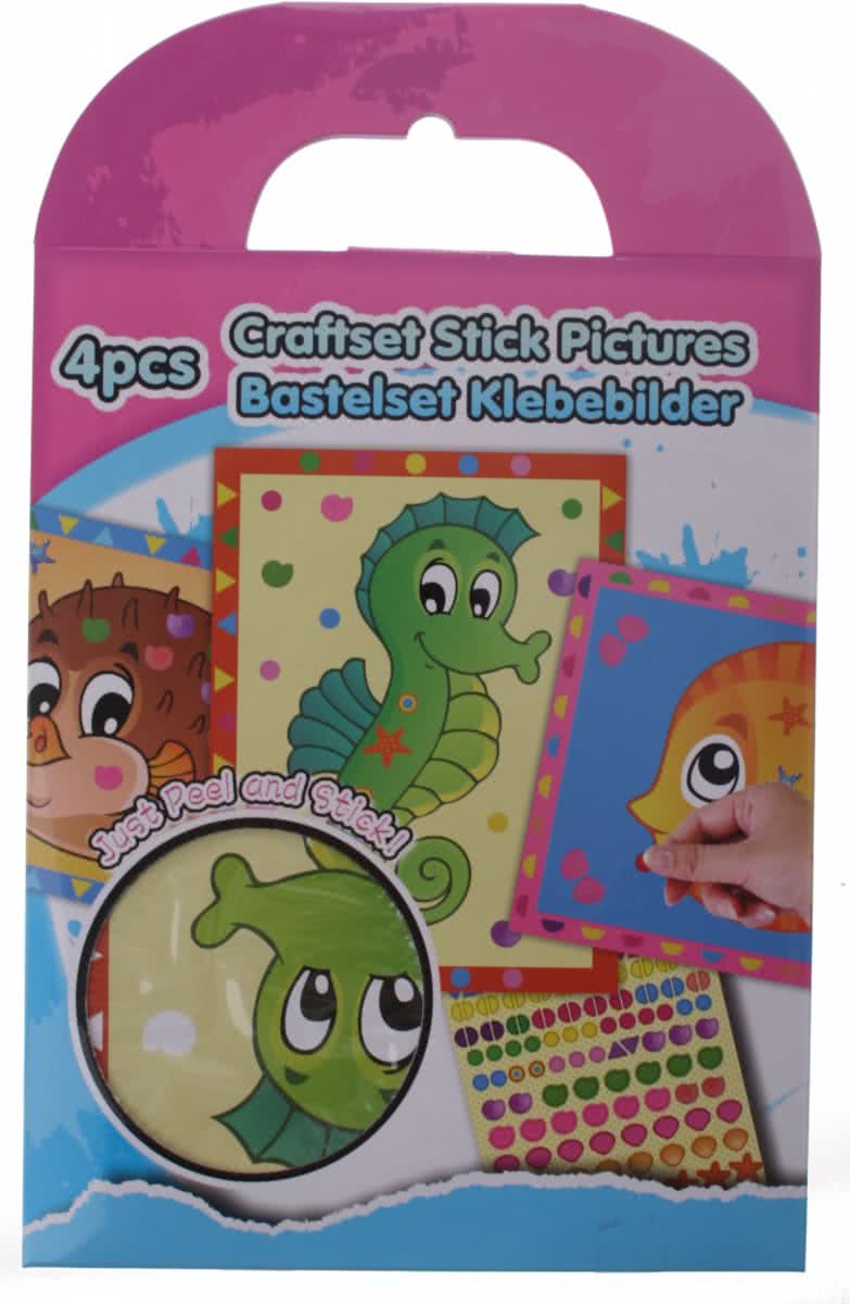 Eddy Toys Knutselset Plakplaatjes Zeepaard 4-delig