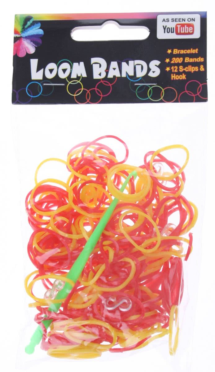 Eddy Toys Loom Bands Armband Maken Rood/geel 213-delig