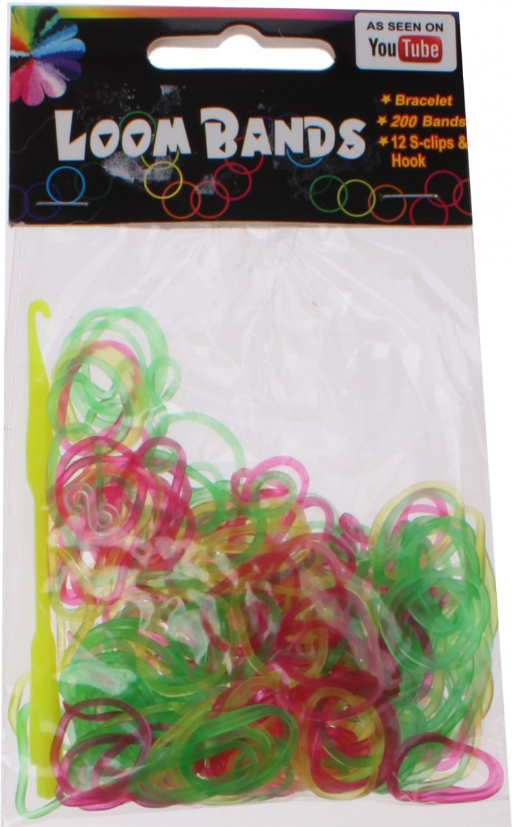 Eddy Toys Loom Bands Armband Maken Roze/groen 213-delig