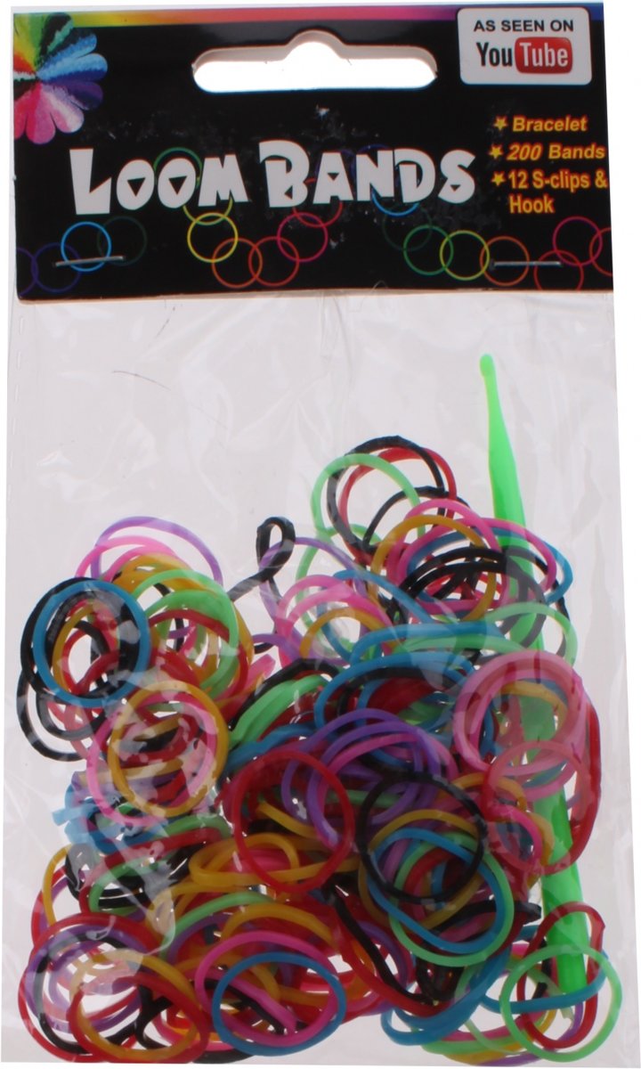 Eddy Toys Loom Bands Armband Maken Zwart/groen/geel 213-delig