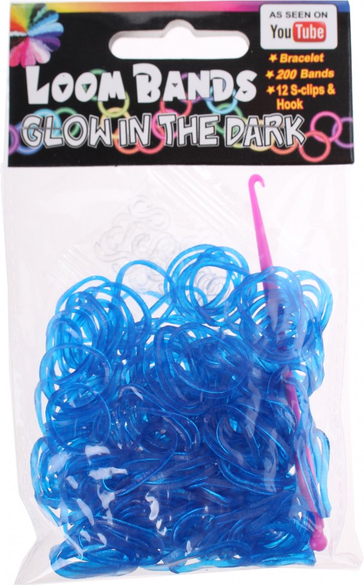 Eddy Toys Loom Bands Glow In The Dark Blauw 213-delig