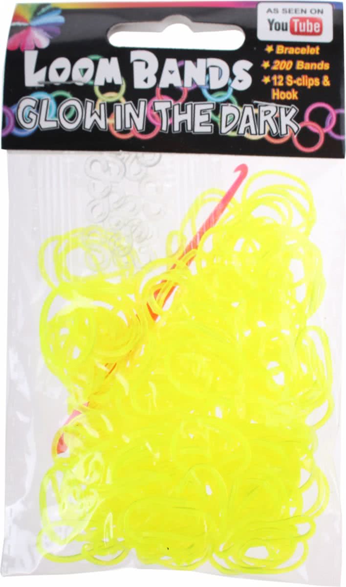 Eddy Toys Loom Bands Glow In The Dark Geel 213-delig