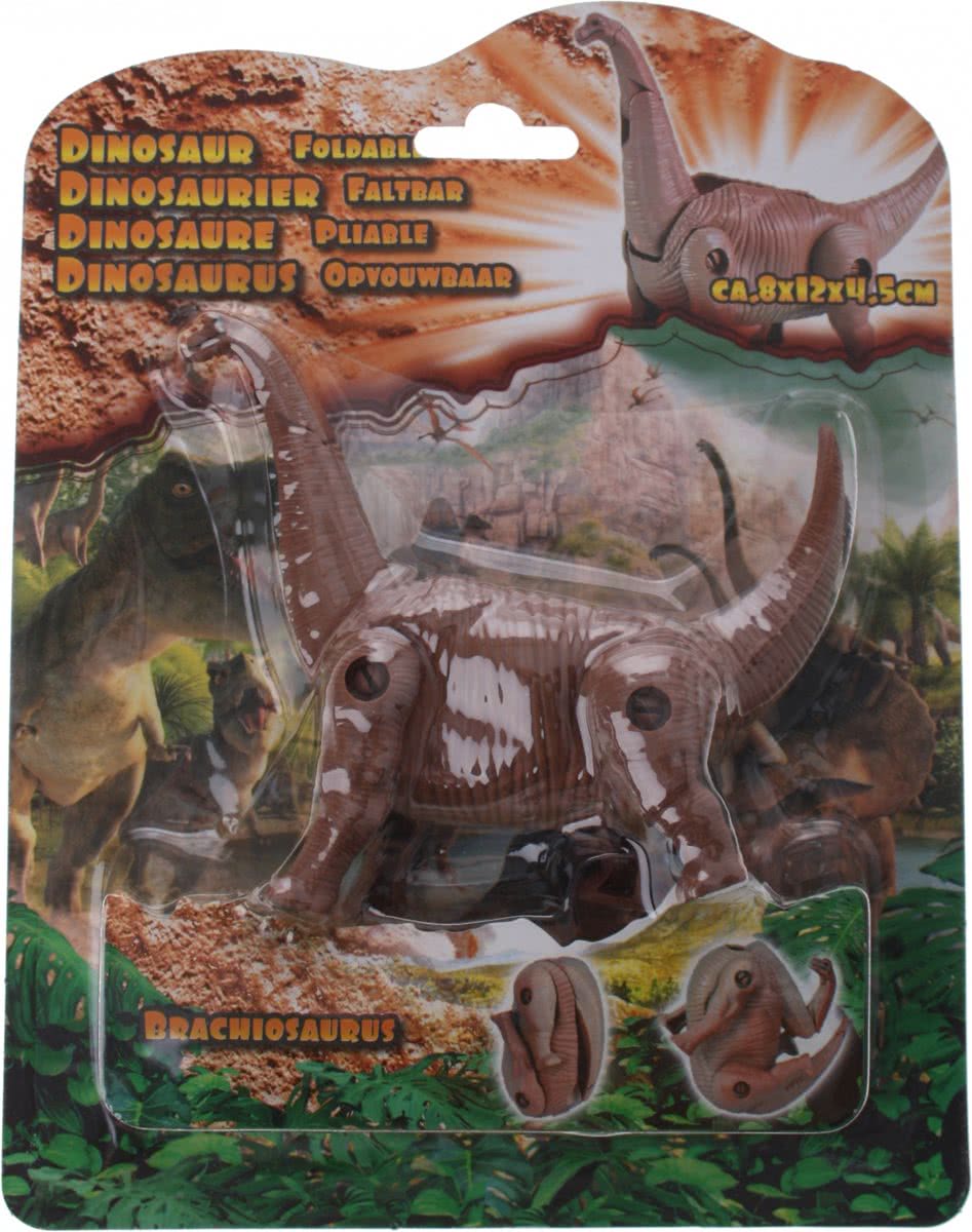 Eddy Toys Mini Dino Brachiosaurus Bruin 8 Cm