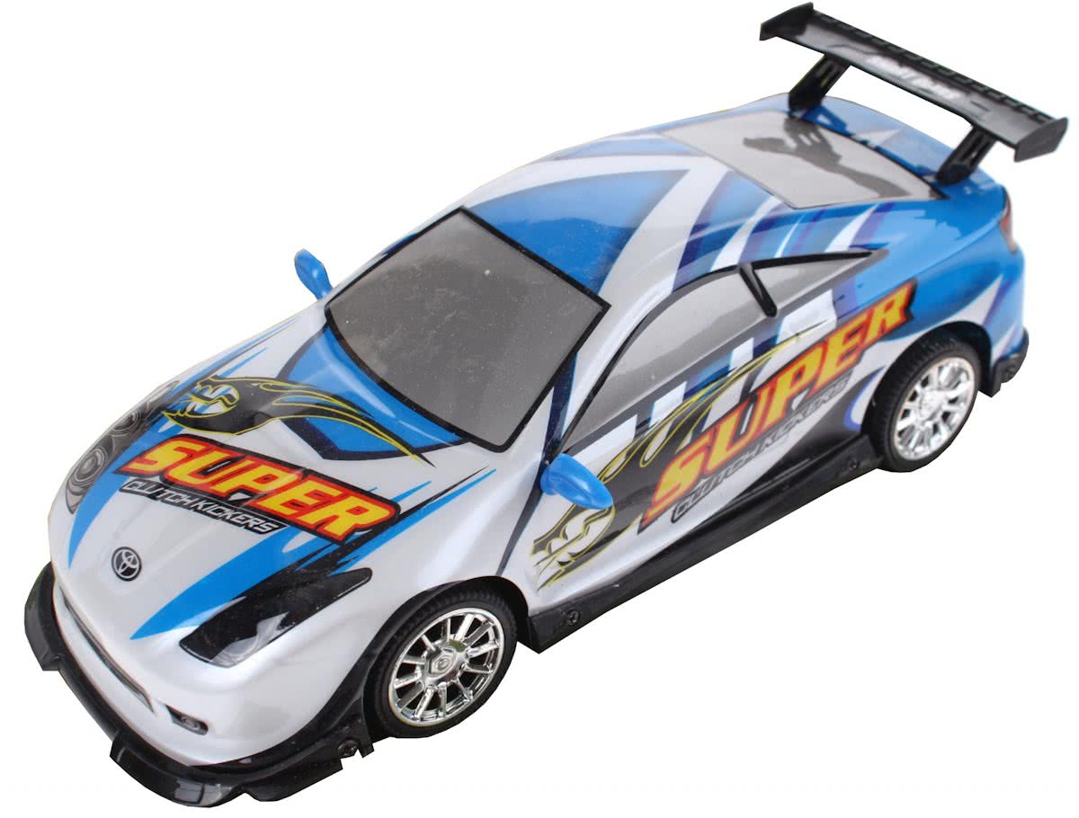 Eddy Toys Raceauto Super Blauw/wit 25,5 Cm