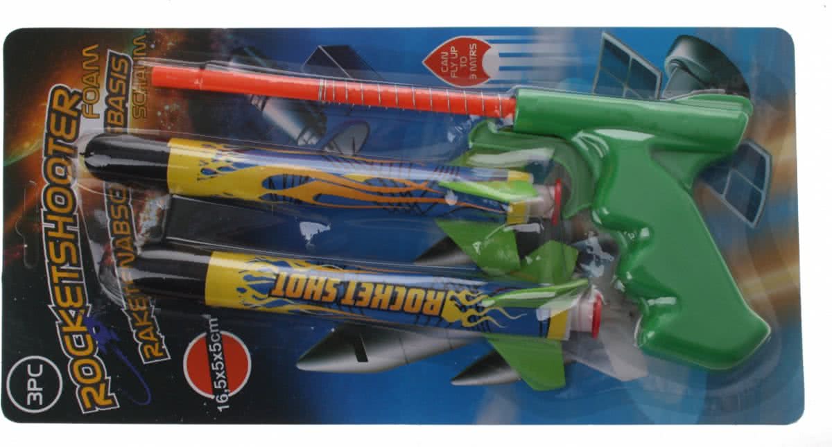 Eddy Toys Raketschieter Groen 17 Cm 3-delig