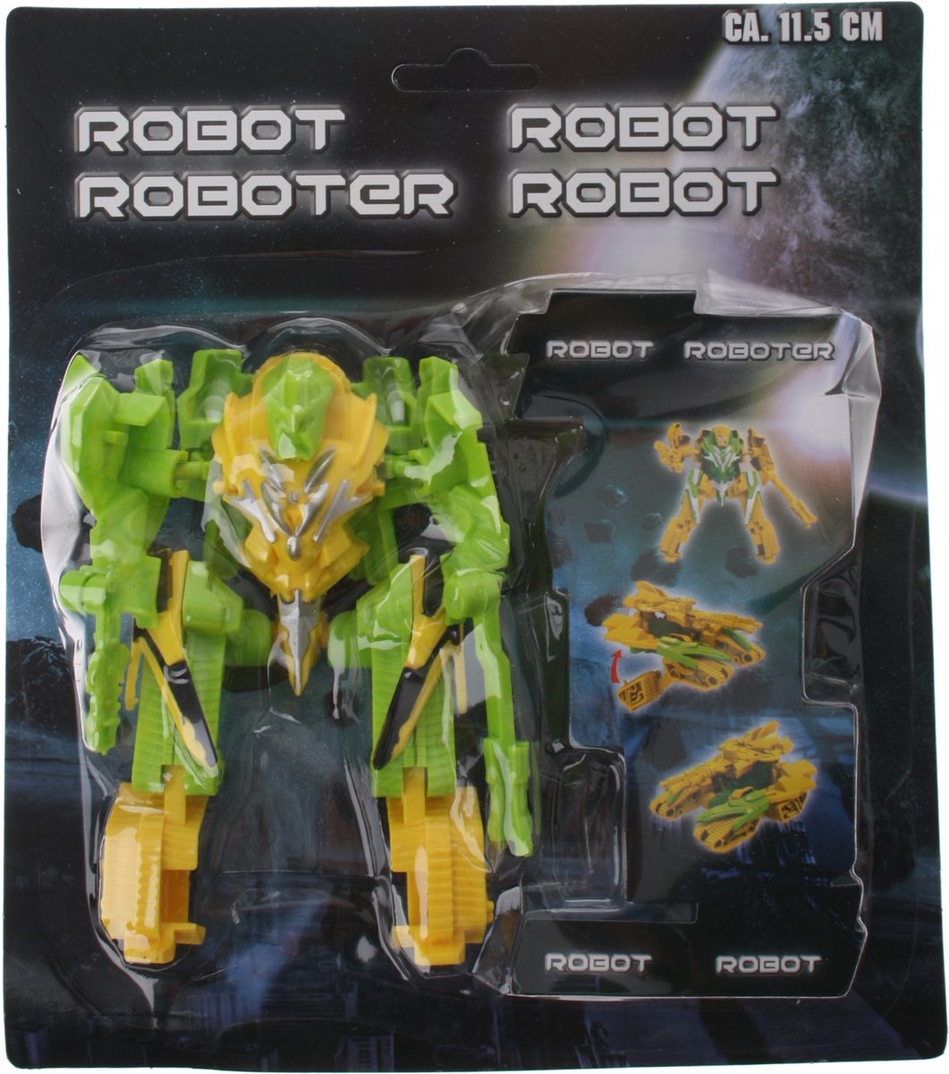 Eddy Toys Robot Transform Groen 11,5 Cm