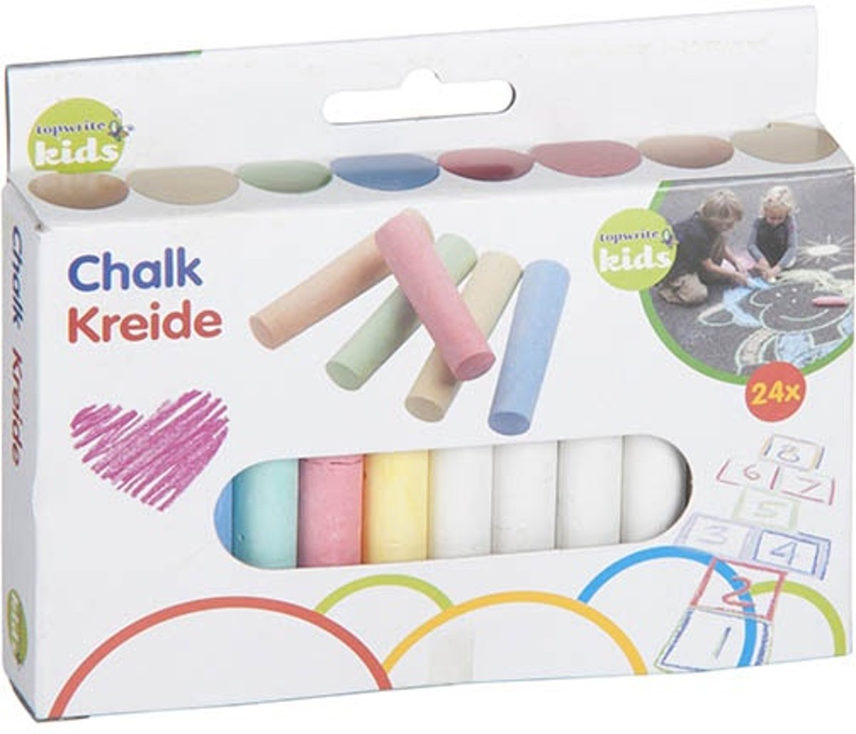 Eddy Toys Schoolbordkrijtjes 24 Stuks