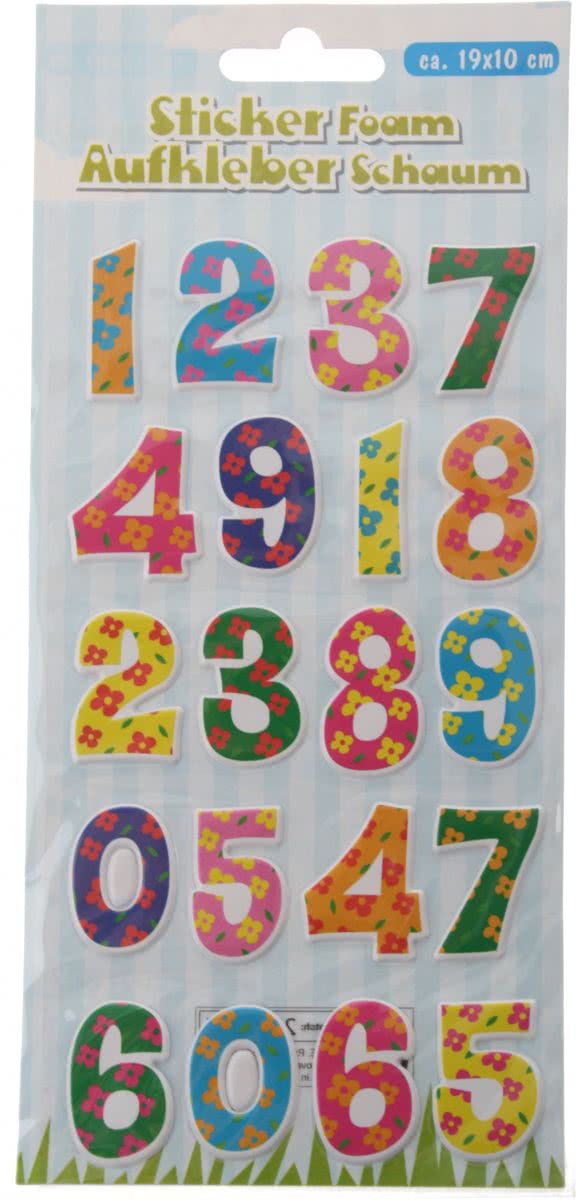 Eddy Toys Stickervel Letters Met 20 Schuimstickers