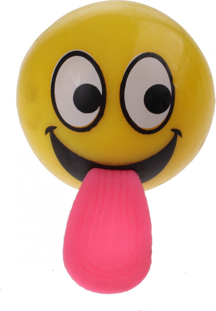 Eddy Toys Stuiterbal Emoji Met Licht 6 Cm Blij