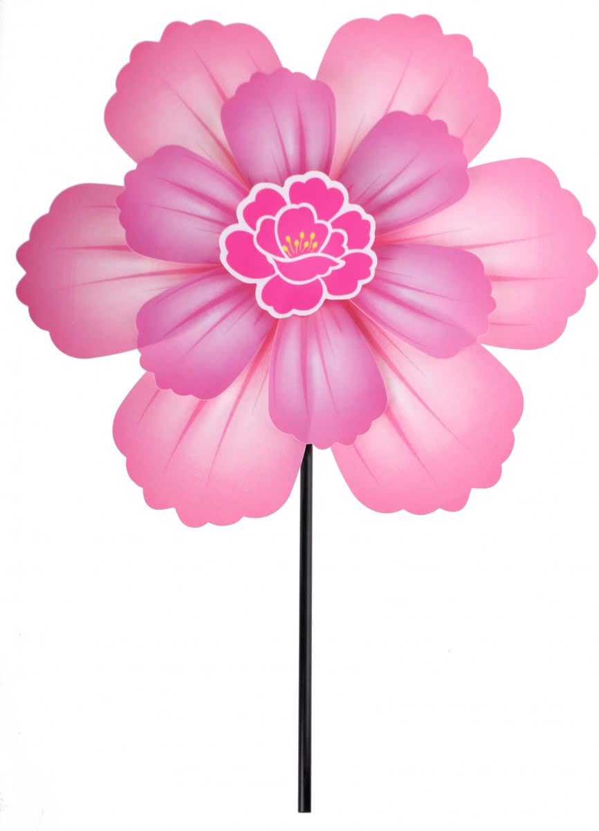 Eddy Toys Windmolen Bloem Roze 35 Cm