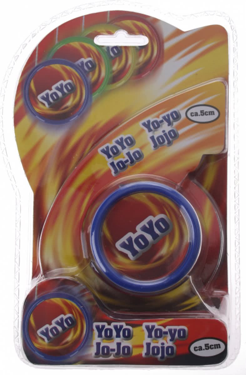 Eddy Toys jojo kunststof blauw 5 cm