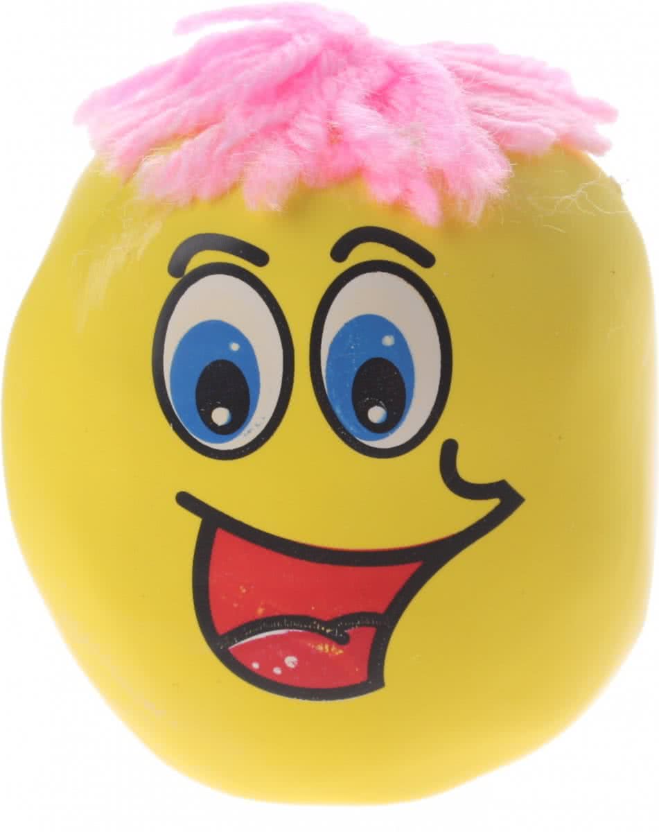 Eddy Toys kneedfiguur smiley geel 6 cm