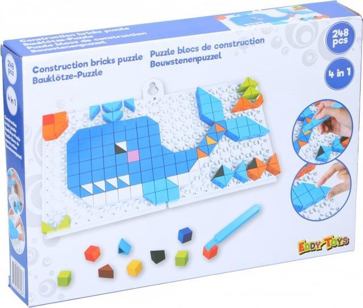 moza√Øekpuzzel 4-in-1 junior blauw 248-delig