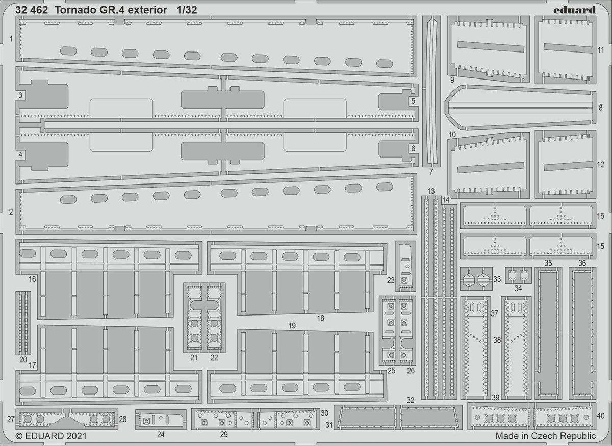 1:32 Eduard 32462 Tornado GR.4 exterior for Italeri Photo-etch