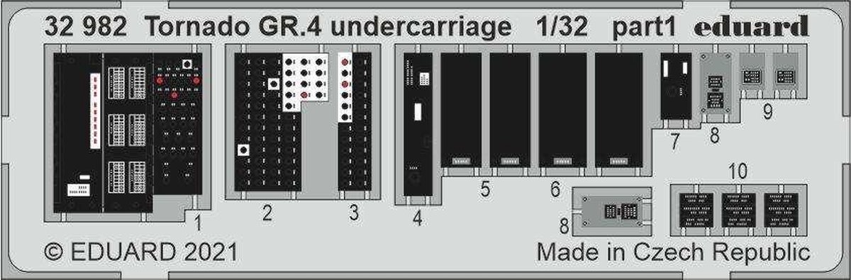 1:32 Eduard 32982 Tornado GR.4 Undercarriage for Italeri Photo-etch