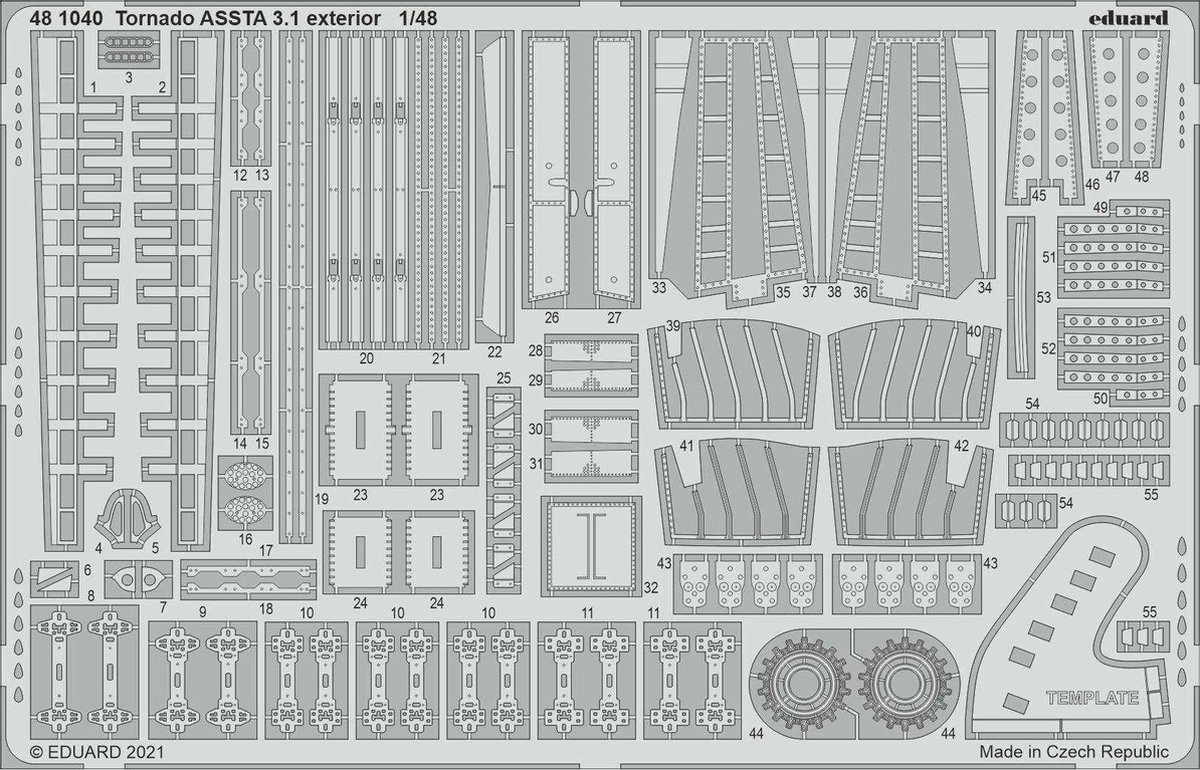 1:48 Eduard 481040 Exterior Accessoires for Tornado ASSTA 3.1 - Revell Photo-etch