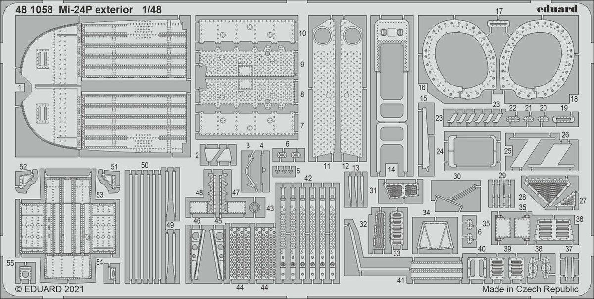 1:48 Eduard 481058 Exterior for Mi-24P - Zvezda Plastic kit