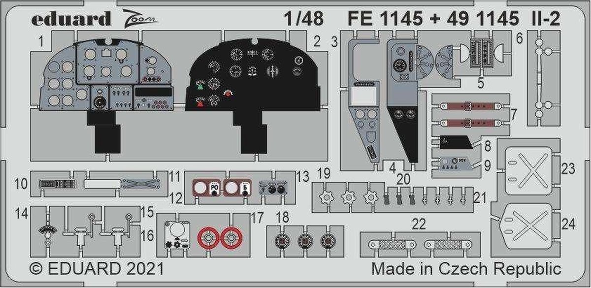 1:48 Eduard 491145 Accessoires for Il-2 - Zvezda Photo-etch