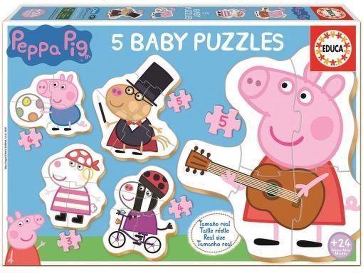 5-Puzzle Set Peppa Pig Educa