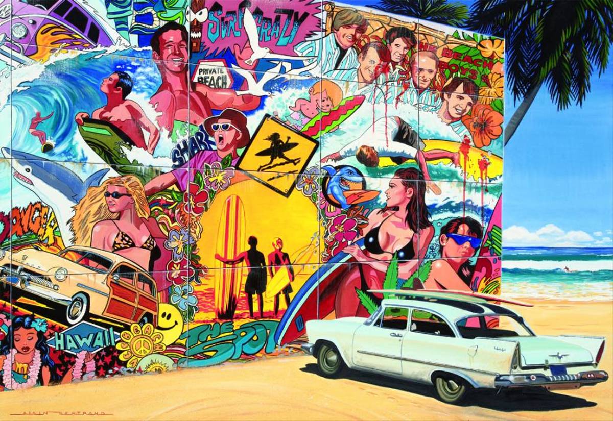 Educa Surf mural - Alain Bertrand - 500 stukjes