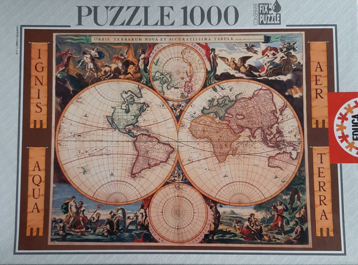 Educa wereldkaart Orbis Terrarum 1000