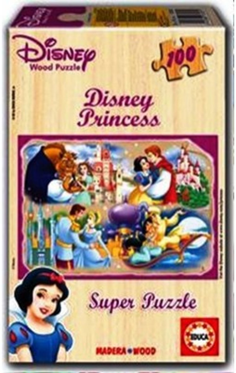 Houten Legpuzzel - 100 stukjes - Disney Prinsessen - Educa Puzzel