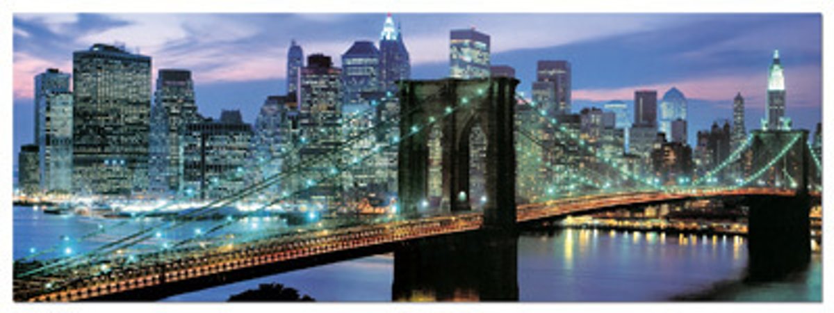 Legpuzzel (Panorama) - 1000 stukjes - Brooklyn Bridge New York - Educa Legpuzzel