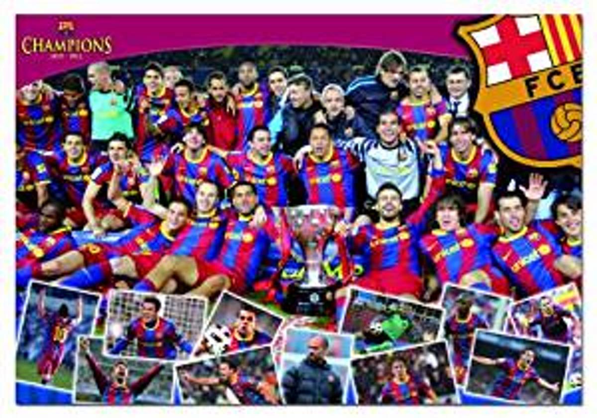 Legpuzzel - 1000 stukjes - FC Barcelona, Kampioen 2010/2011 - Educa puzzel