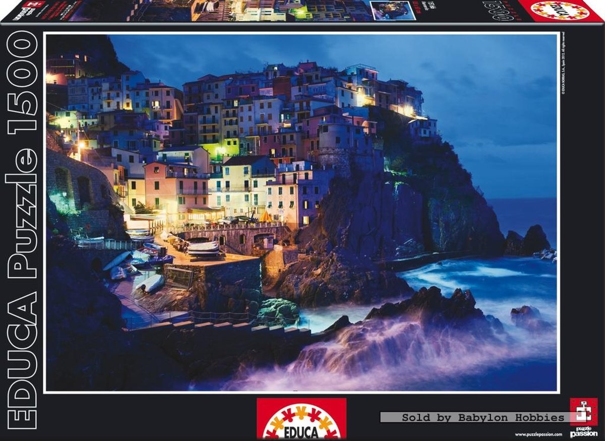 Legpuzzel - 1500 stukjes - Manarola, Italie - Educa puzzel