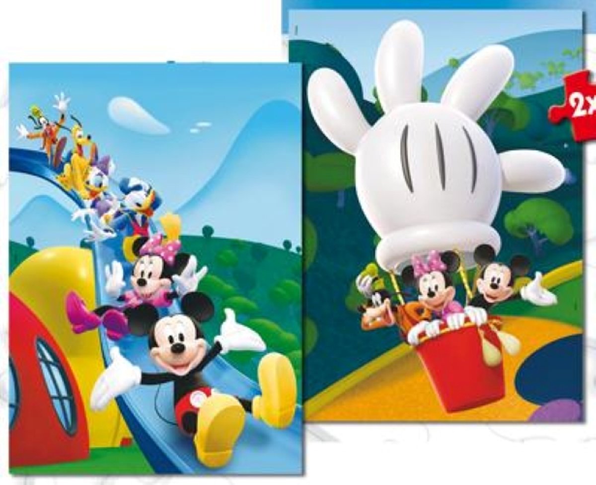 Legpuzzel - 2 puzzels 20 stukjes - Mickey Mouse Club - Educa Puzzel