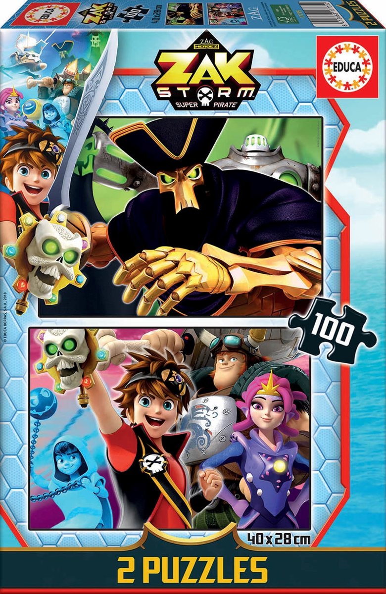 Legpuzzel - 2 x 100 stukjes - Zak Storm - Educa puzzel