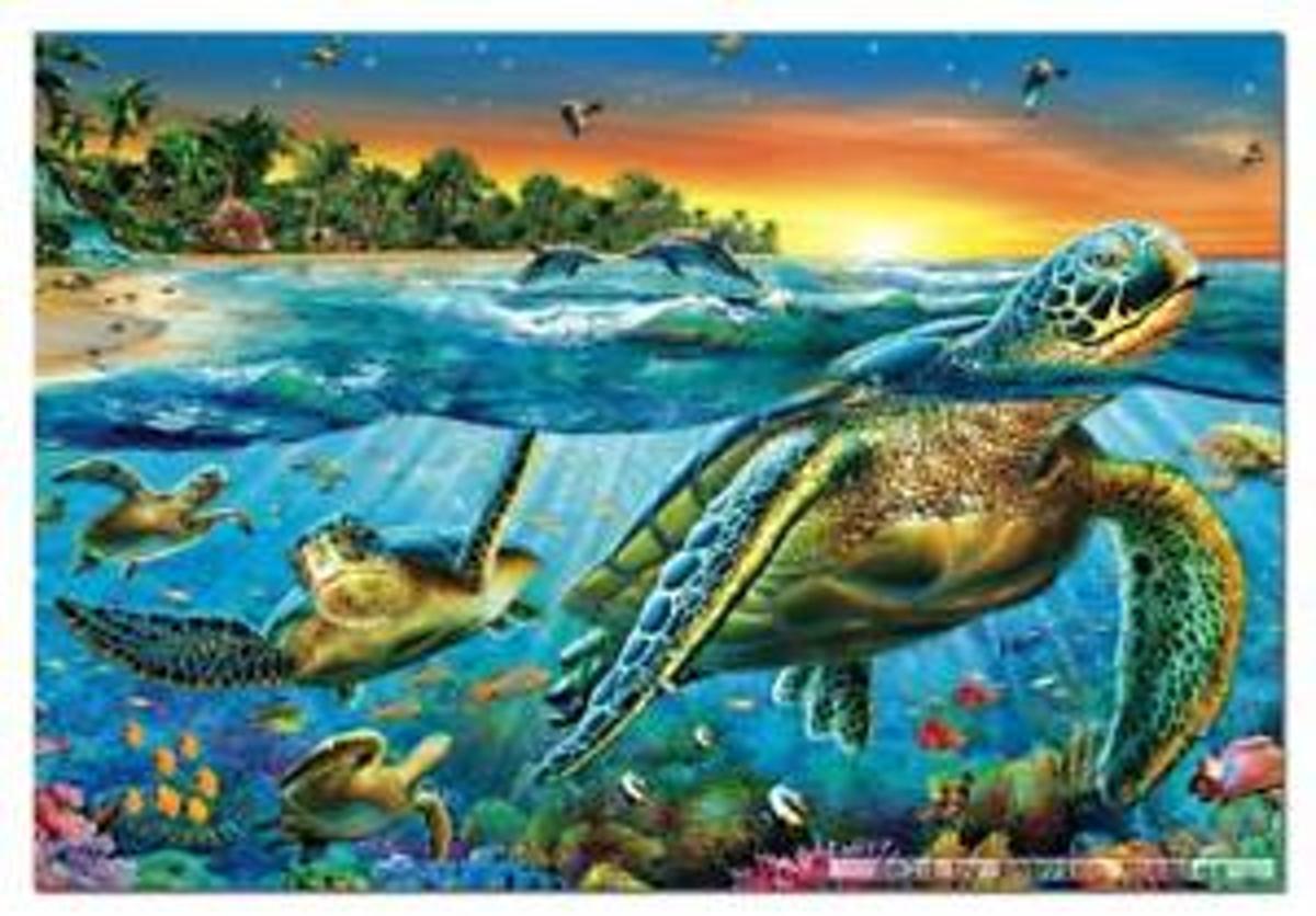 Legpuzzel - 500 stukjes - Zeeschildpadden - Educa Puzzel