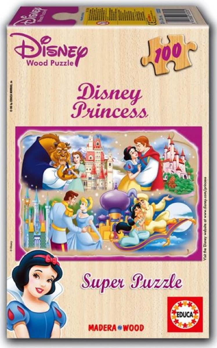 Legpuzzel - Hout - 100 stukjes -Disney Prinsessen- Educa puzzel