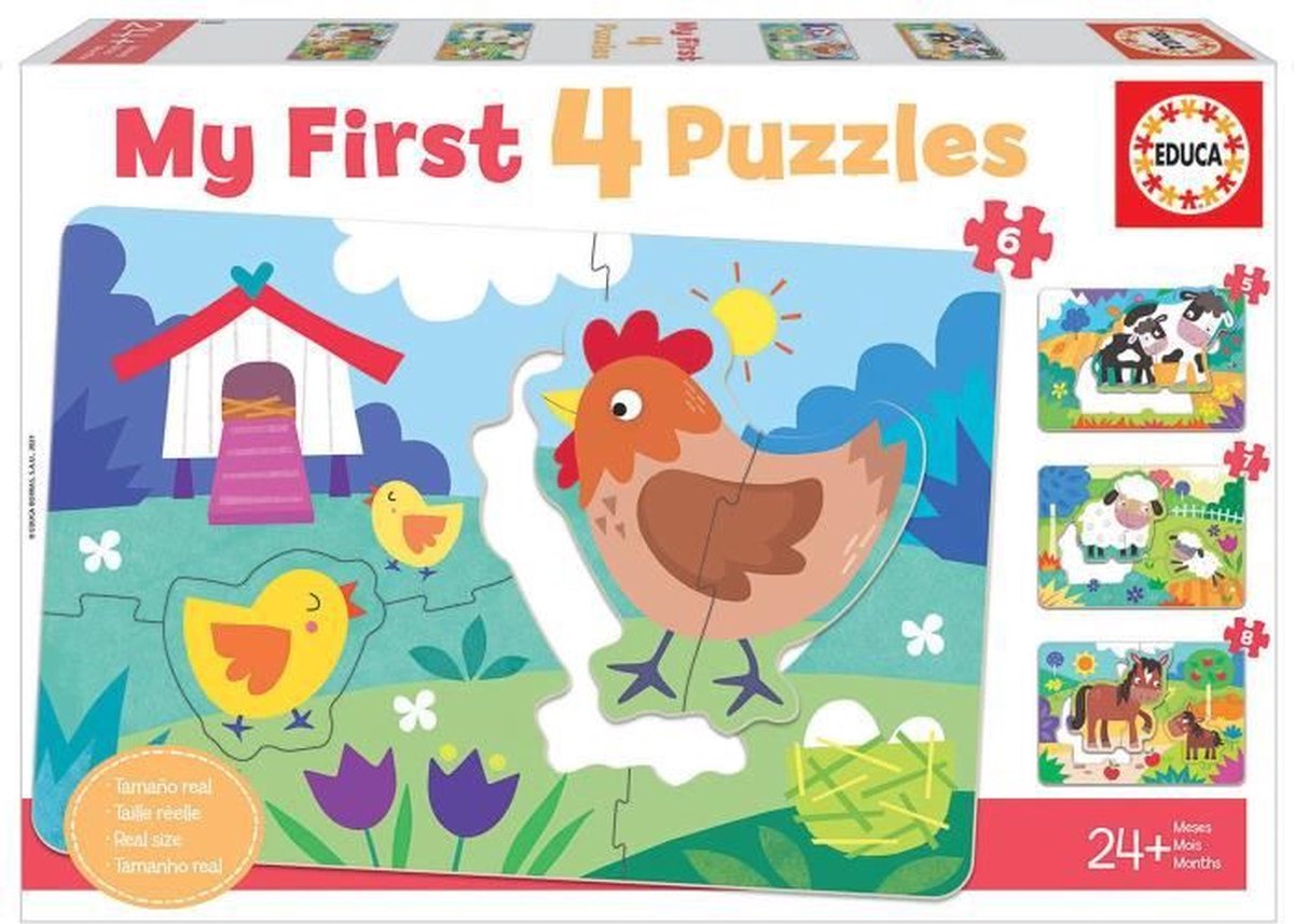 Mijn eerste puzzel - Moeders en babys op de boerderij