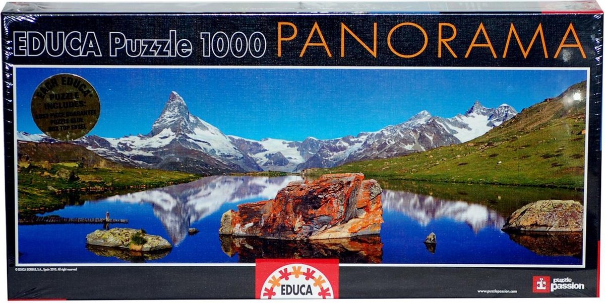 Panorama Legpuzzel - 1000 stukjes - De Matterhorn, Alpen - Educa Puzzel