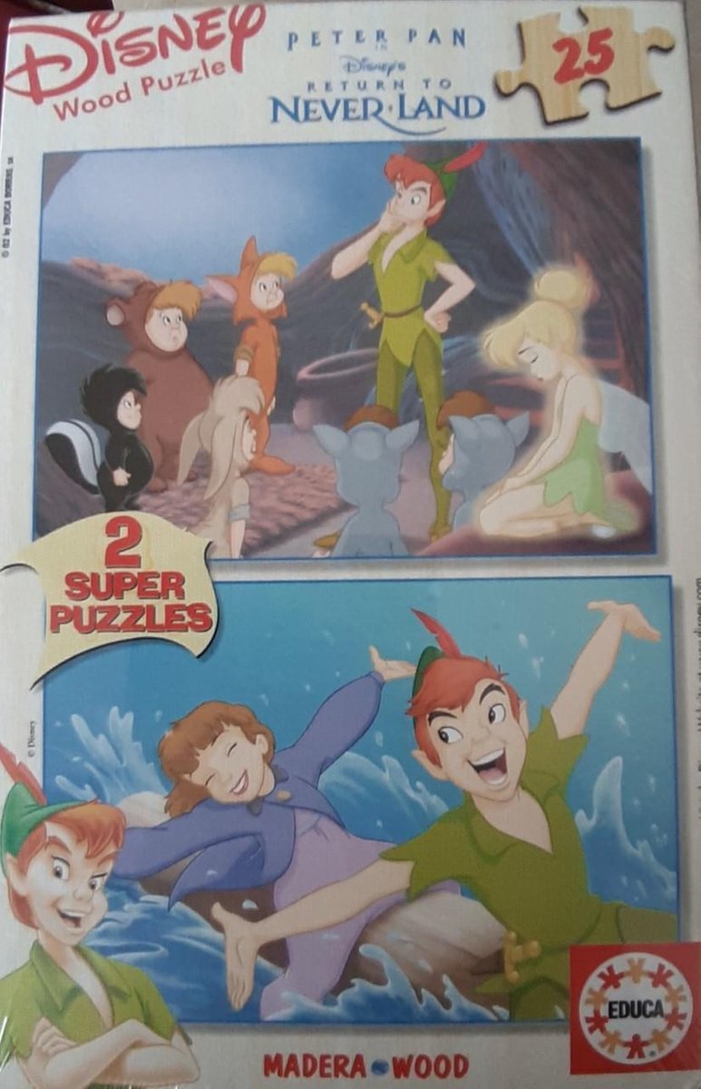 Peter Pan Return to Neverland 2 x25 houten puzzels