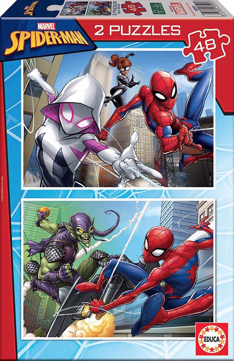 Spiderman Educa 18099 2 x 48 stukjes