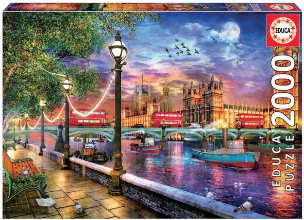 Zonsondergang in Londen - Puzzel 2000 stukjes - Eurographics