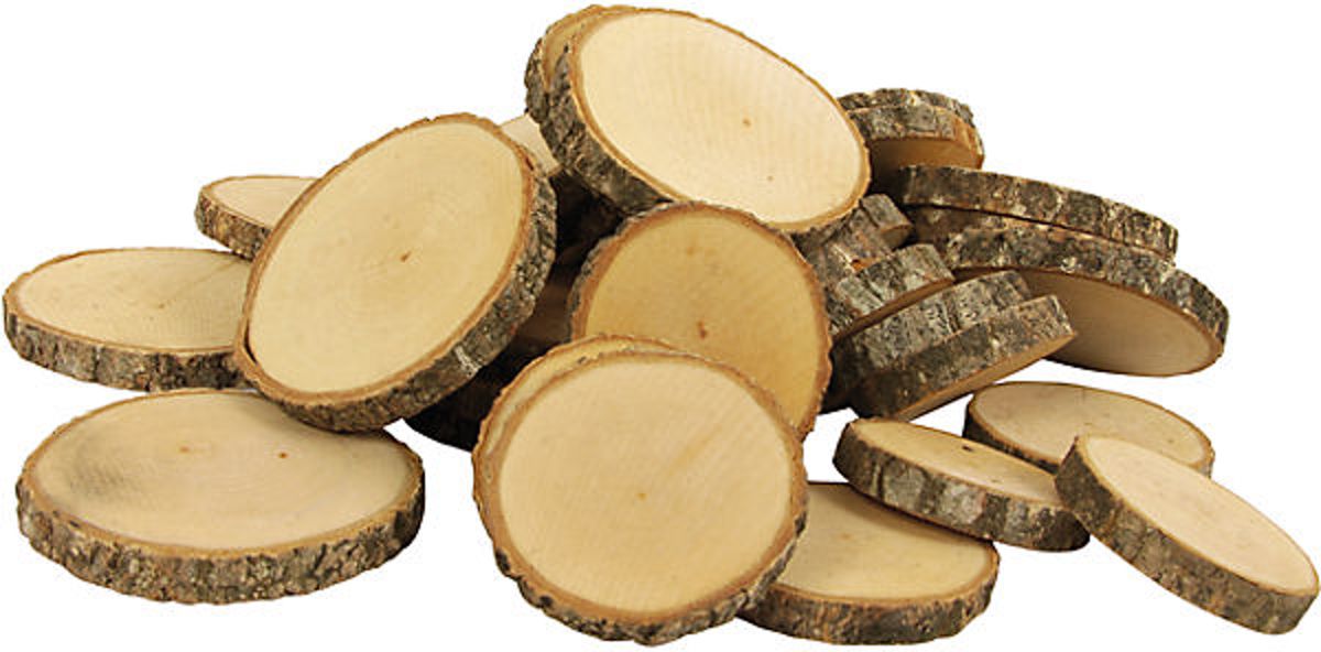 Houten Schijven Groot 1 Kg - 6-9 cm