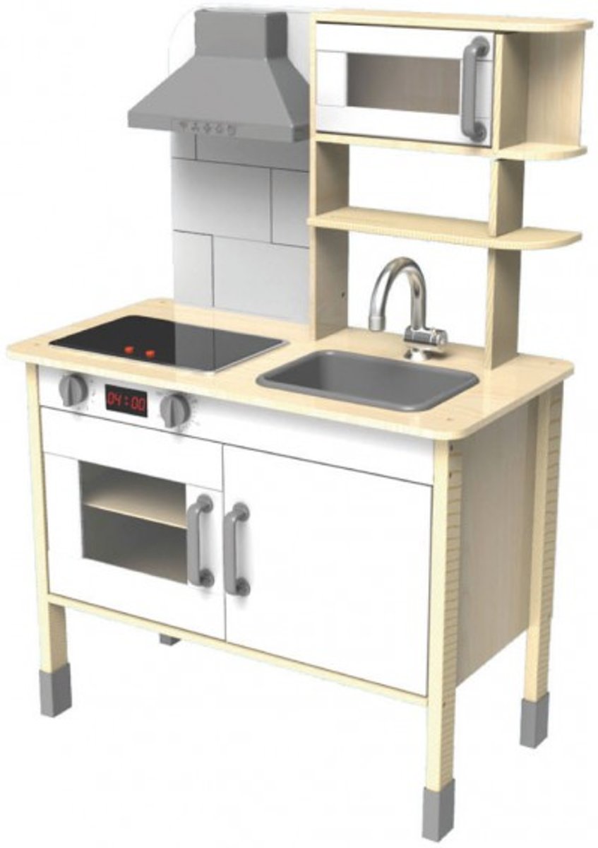   houten speelkeuken EH - KEUKEN 36X69X99.5CM(BO)