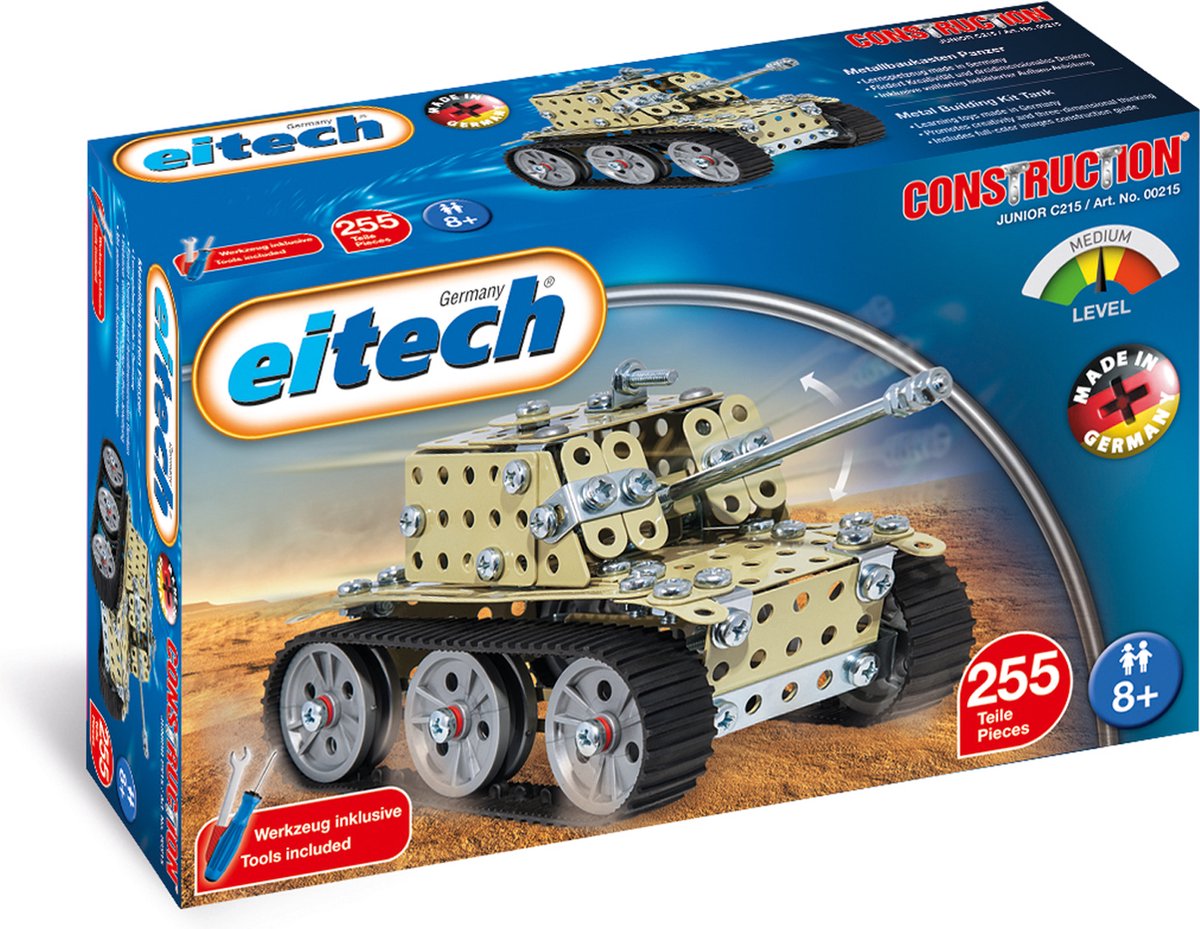 Eitech Bouwdoos Constructiespeelgoed - Tank II - 255 onderdelen