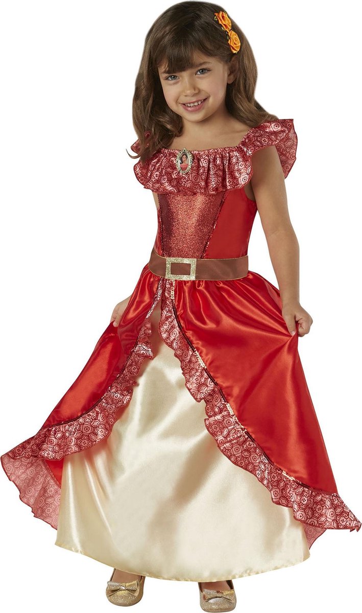 Elena of Avalor Girls Princess Elena Deluxe Costume (Red)