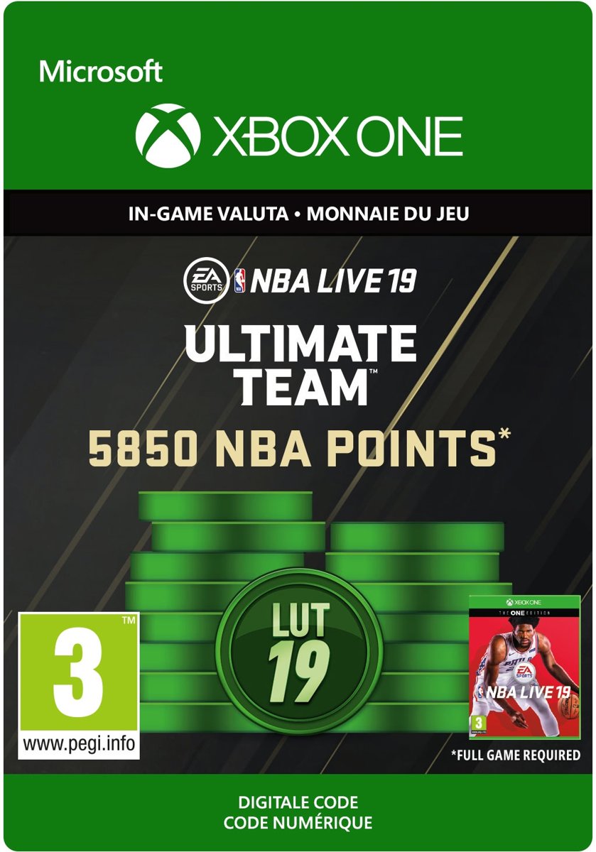 NBA LIVE 19: NBA Ultimate Team - 5.850 Points Pack - Xbox One