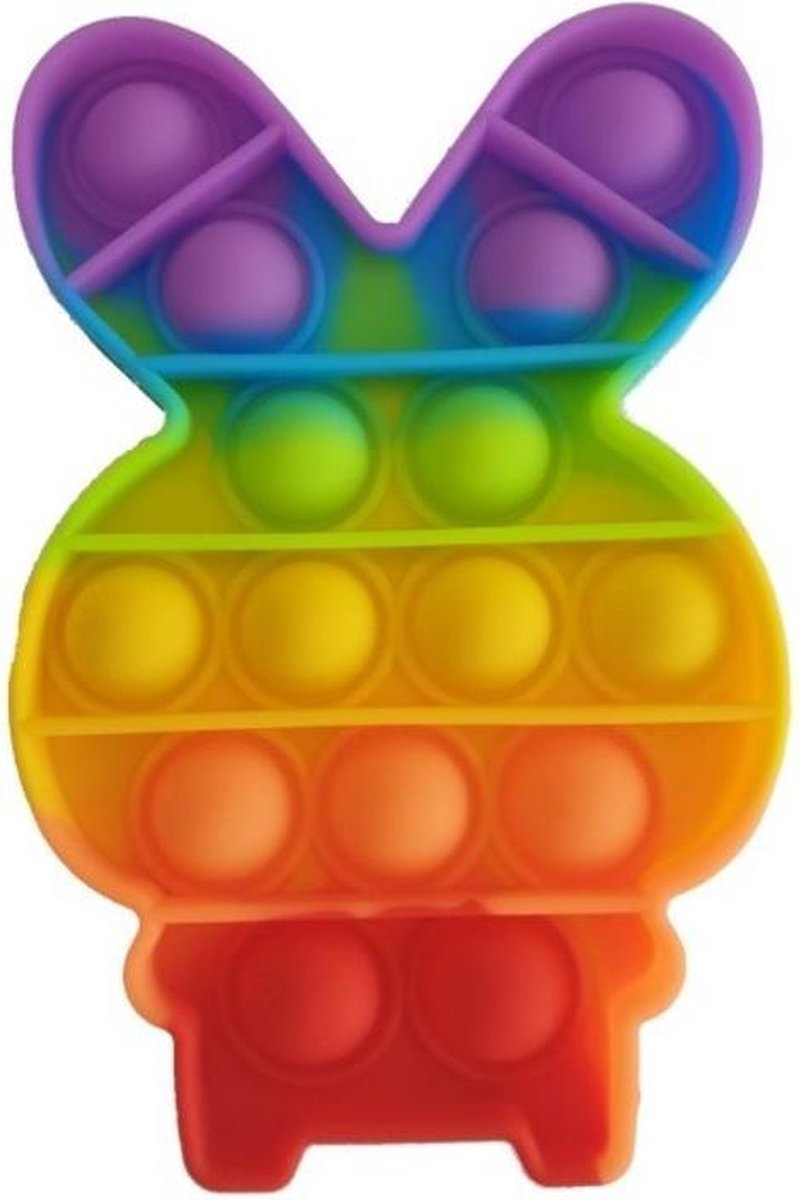 Pop it Bubble®️ Fidget Toys - Konijn - Regenboog - Elite Parts NL - C E