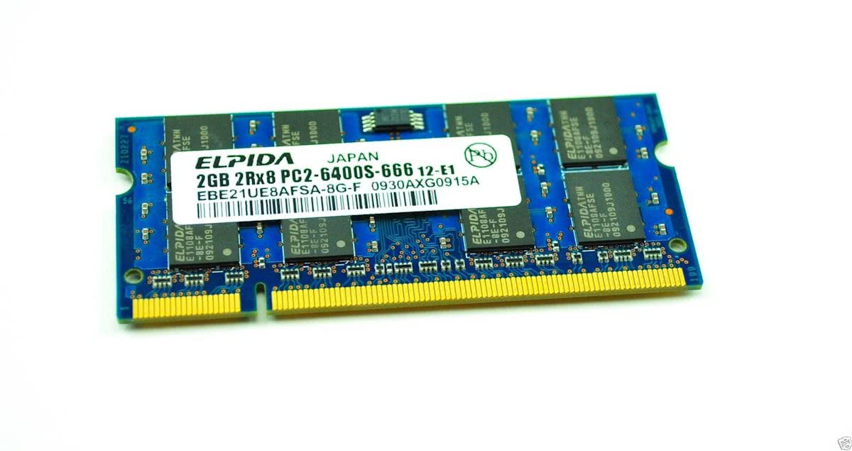 Elpida 2GB 800Mhz PC2-6400 DDR2 Laptop Geheugen