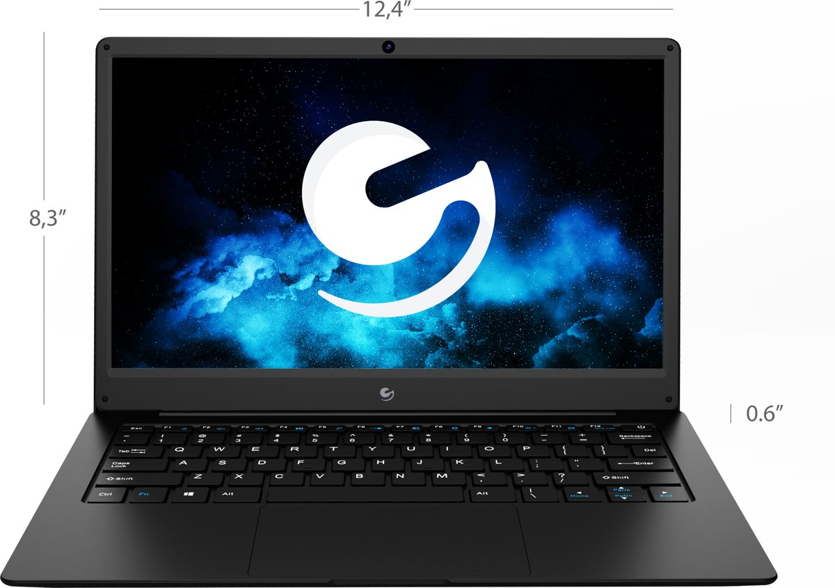 EMATIC 13.3 inch - AMD A4 - 4GB werkgeheugen - 64GB opslag -Full HD ips  beeld - Windows 10 - zwart